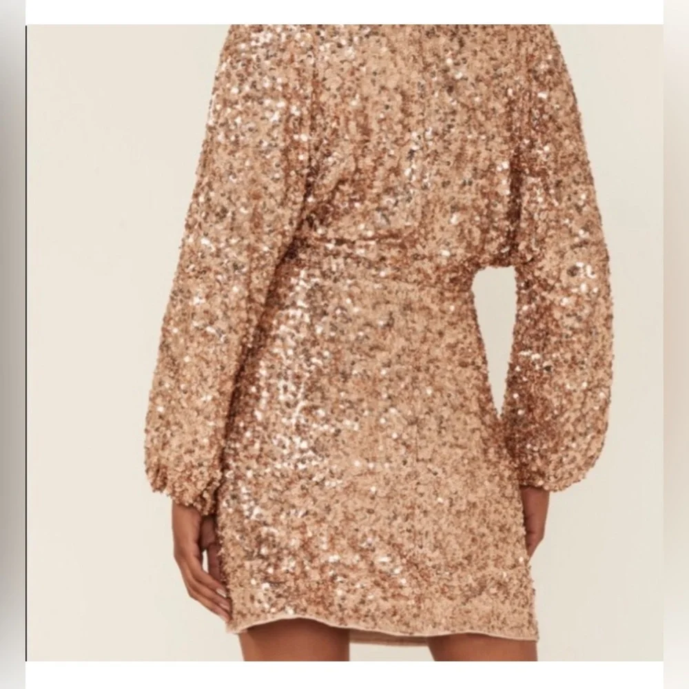 Sequin Dress with balloon sleeves - Picture 7 of 8